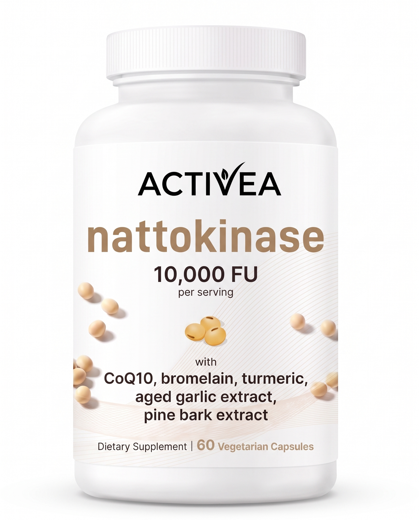 Activea Nattokinase 10,000 FU — cardiovascular support, 60 vegetarian capsules