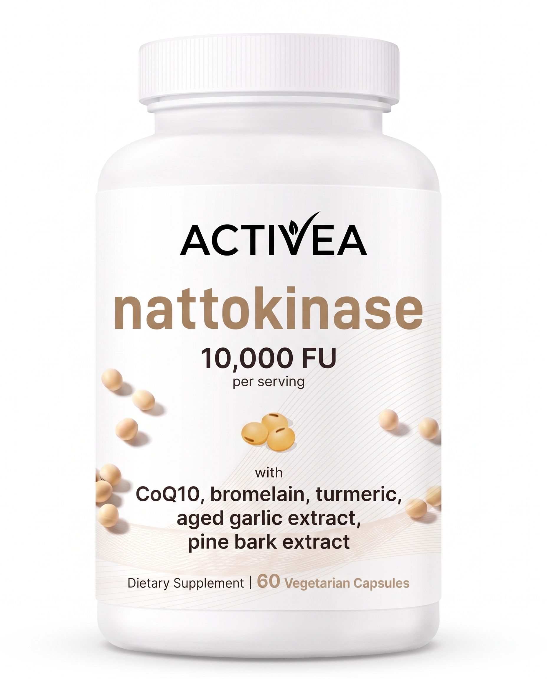Activea Nattokinase 10,000 FU — cardiovascular support, 60 vegetarian capsules